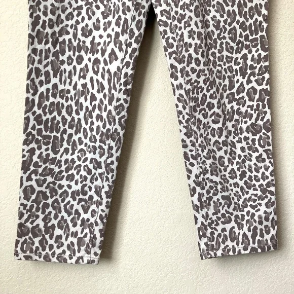 Nine West 14 Leopard Print Gramercy Skinny Ankle Jeans Pants - Picture 6 of 16